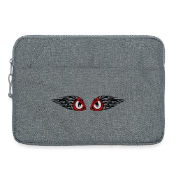 tribal eyes - Laptop bag 15" - heather grey - Front