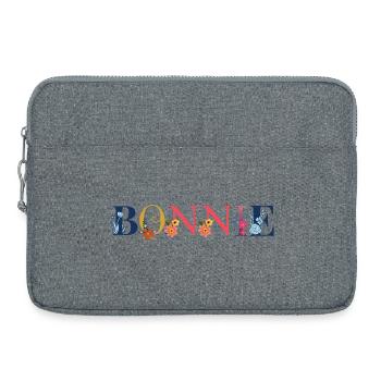 BONNIE prénom orné de fleurs - Sacoche pour ordinateur portable 15 pouces - gris chiné - Devant
