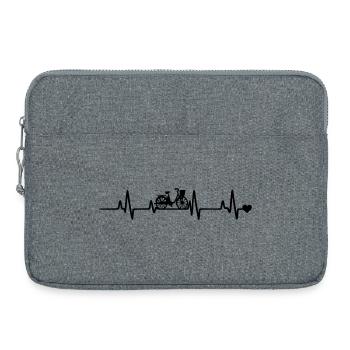  Fahrrad Radfahrer - Laptoptasche 15" - Grau meliert - Vorne