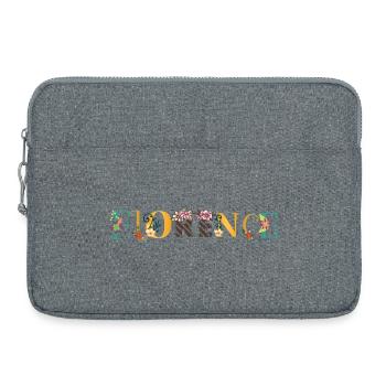 FLORENCE Name Art With Flowers Embroidered - Laptop bag 15" - heather grey - Front