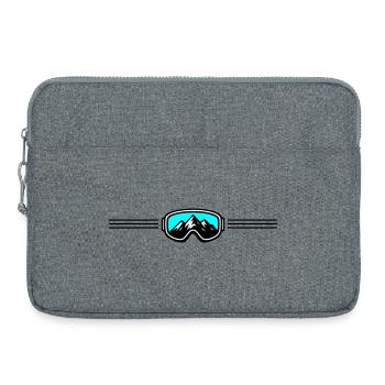 Skibrille Ski Berge - Laptoptasche 15" - Grau meliert - Vorne