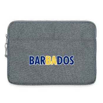 Lettrage de la Barbade - Caraïbes - Île - Sacoche pour ordinateur portable 15 pouces - gris chiné - Devant