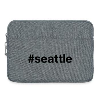 SEATTLE Hashtag Grunge - Laptop bag 15" - heather grey - Front