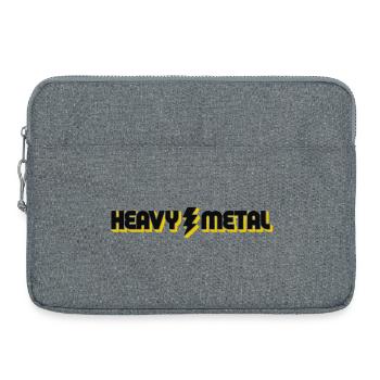 Heavy Metal Lightning Bolt Text-Logo - Laptoptasche 15" - Grau meliert - Vorne