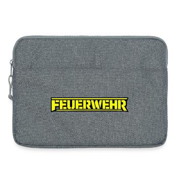 Feuerwerk Neon Schriftzug - Laptoptasche 15" - Grau meliert - Vorne