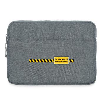 En vacances arrêts frequents Humour - Sacoche pour ordinateur portable 15 pouces - gris chiné - Devant