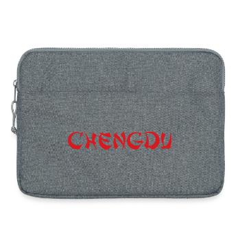 CHENGDU, Chine - Sacoche pour ordinateur portable 15 pouces - gris chiné - Devant