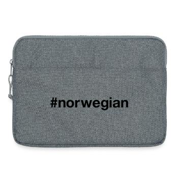 Norwegisch Hashtag Norwegen Norway Norge - Laptoptasche 15" - Grau meliert - Vorne