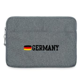 Traînée de brosse du drapeau allemand - Sacoche pour ordinateur portable 15 pouces - gris chiné - Devant