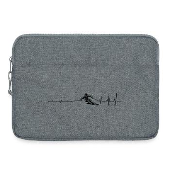 Heartbeat ski - Laptop bag 15" - heather grey - Front
