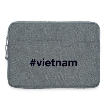 Vietnam Hashtag - Sacoche pour ordinateur portable 15 pouces - gris chiné - Devant