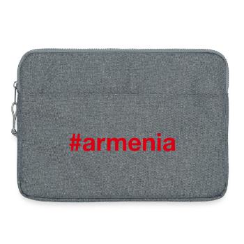 Armenia Hashtag - Laptop bag 15" - heather grey - Front