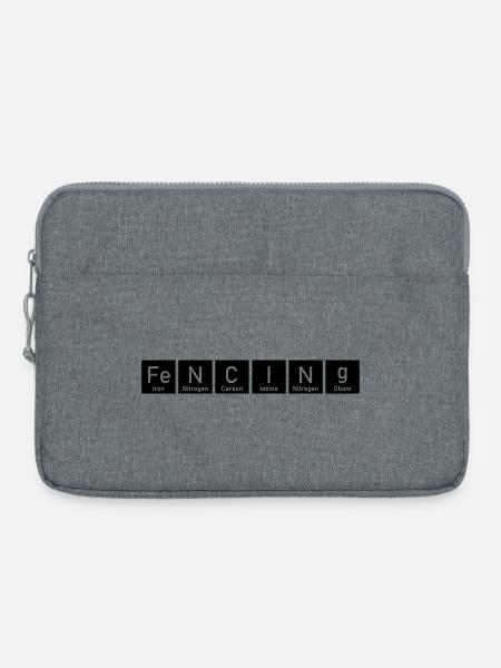 Fechten Periodensystem - Laptoptasche 15" - Grau meliert