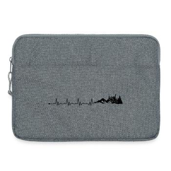 Heartbeat Snowboarder Wintersport - Laptoptasche 15" - Grau meliert - Vorne