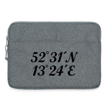 Berliner Koordinaten Berlin - Laptoptasche 15" - Grau meliert - Vorne