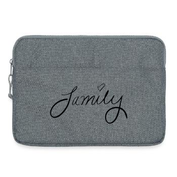famille - Sacoche pour ordinateur portable 15 pouces - gris chiné - Devant