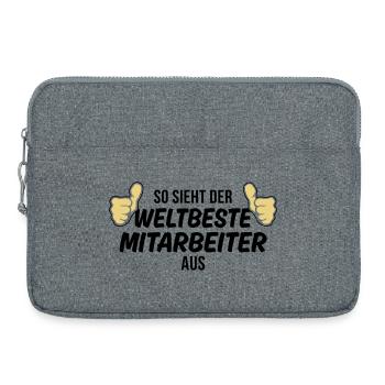 der weltbeste mitarbeiter - Laptoptasche 15" - Grau meliert - Vorne