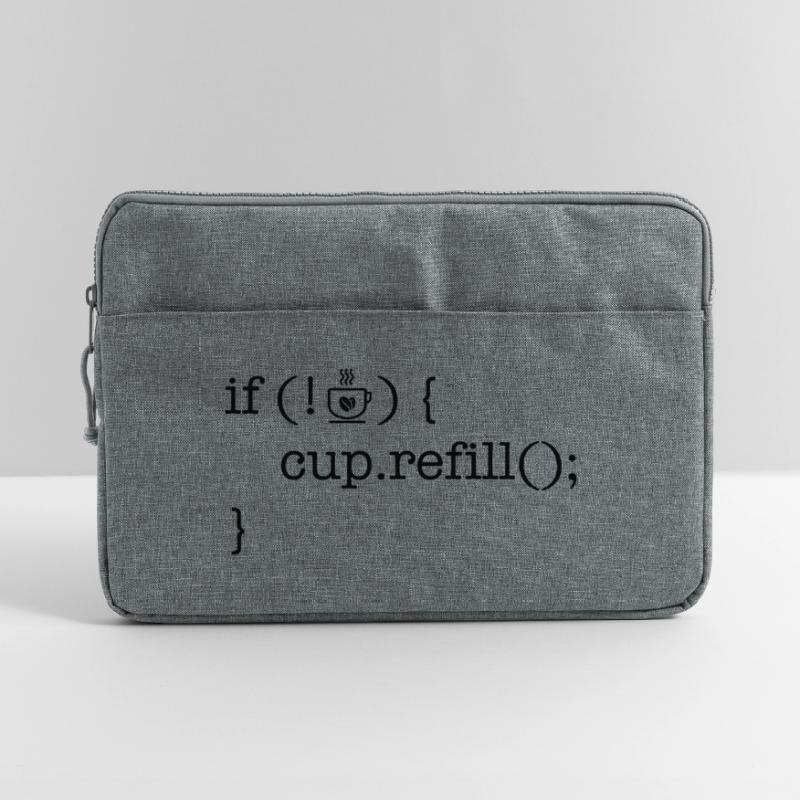Coffee code software developer humor Laptop bag 15"