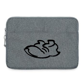 Running Shoe Contour - Laptop bag 15" - heather grey - Front