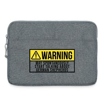 German Shepherd - Laptop bag 15" - heather grey - Front