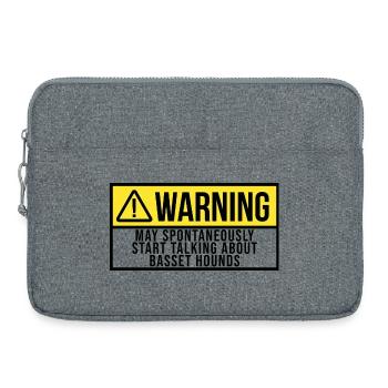 Basset Hund - Laptoptasche 15" - Grau meliert - Vorne
