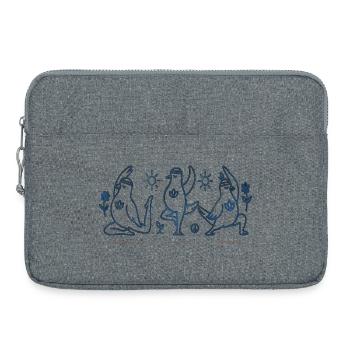 Drei Pinguine im Yoga Boho Peace - Laptoptasche 15" - Grau meliert - Vorne