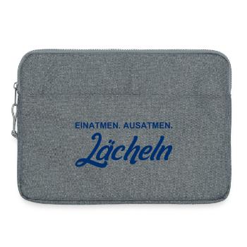 Einatmen - Ausatmen - Lächeln - Laptoptasche 15" - Grau meliert - Vorne