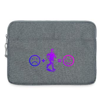 Characterful running design - Laptop bag 15" - heather grey - Front