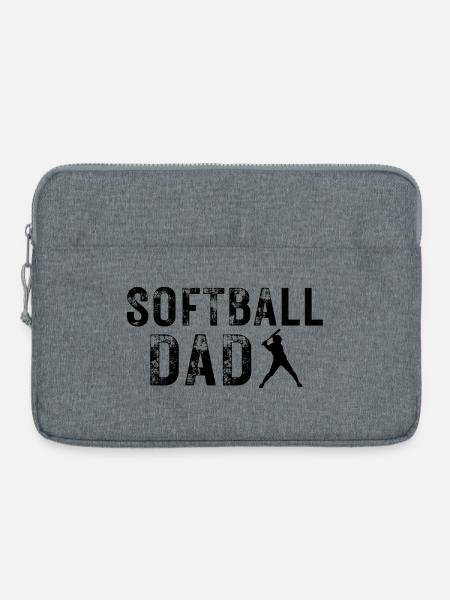 Softball-Vater - Laptoptasche 15" - Grau meliert