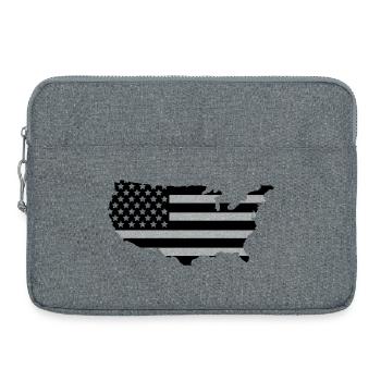 Carte des États-Unis - Sacoche pour ordinateur portable 15 pouces - gris chiné - Devant