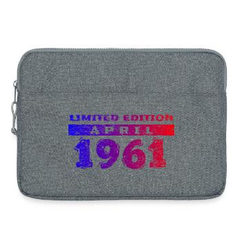 65. Geburtstag Limited Edition 04/1961 - Laptoptasche 15" - Grau meliert - Vorne