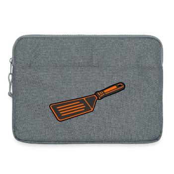  Grillwender BBQ Spachtel Grillmeister Kochen - Laptoptasche 15" - Grau meliert - Vorne