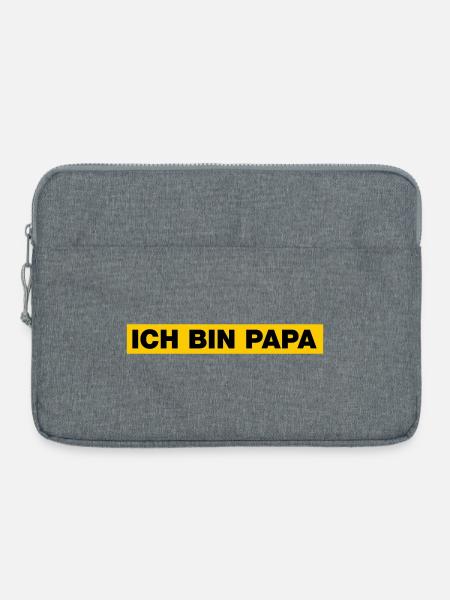 Ich bin Papa - Laptoptasche 15" - Grau meliert