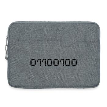Binary notation - 100 - Laptop bag 15" - heather grey - Front