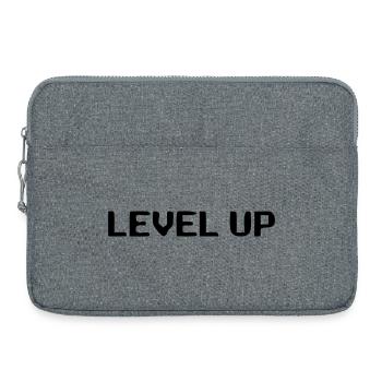 Level Up 8-Bit Lettering - Laptop bag 15" - heather grey - Front