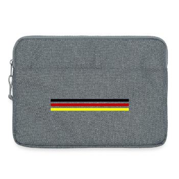 Drapeau de l’Allemagne - Sacoche pour ordinateur portable 15 pouces - gris chiné - Devant