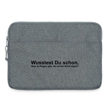 Have the goats can not be bothered - Laptop bag 15" - heather grey - Front