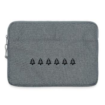Fir tree icon forest - Laptop bag 15" - heather grey - Front