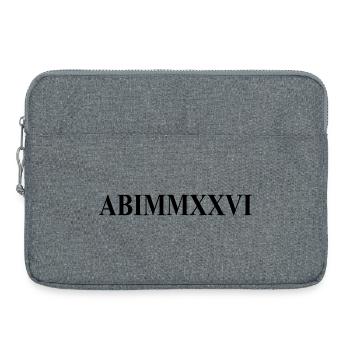 Abi 2026 - Abitur - Römische Ziffern - Latein - Laptoptasche 15" - Grau meliert - Vorne