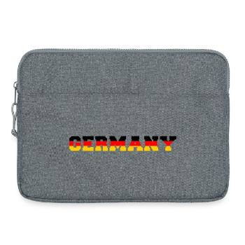 Deutschland T-Shirt Germany - Laptoptasche 15" - Grau meliert - Vorne