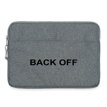 Back Off Lustiger Spruch - Laptoptasche 15" - Grau meliert - Vorne
