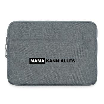 Maman sait tout faire Lettrage - Sacoche pour ordinateur portable 15 pouces - gris chiné - Devant