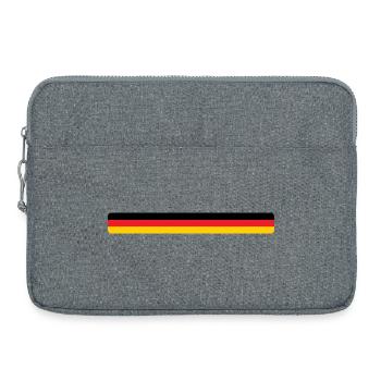 Drapeau Allemand - Allemagne - Sacoche pour ordinateur portable 15 pouces - gris chiné - Devant