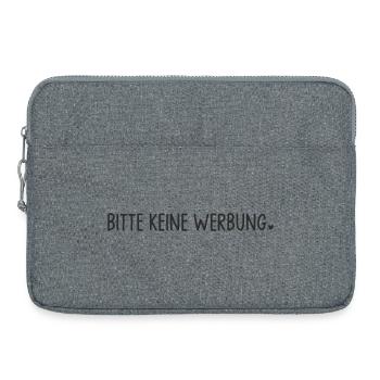 Bitte keine Werbung mit Herz - Laptoptasche 15" - Grau meliert - Vorne