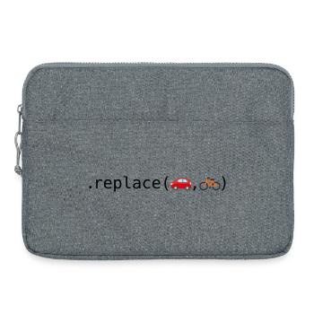 Replace cars with bikes; Python edition - Laptop bag 15" - heather grey - Front