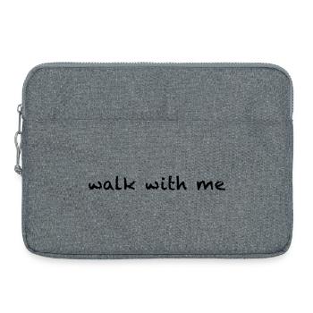 walk with me - Laptop bag 15" - heather grey - Front