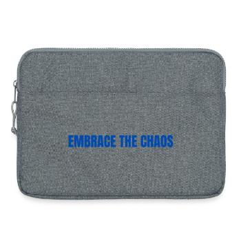 Umarme die Chaos Bold-Typografie - Laptoptasche 15" - Grau meliert - Vorne