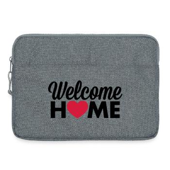 Welcome Home heart - Laptop bag 15" - heather grey - Front