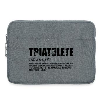 Définition du triathlon - Sacoche pour ordinateur portable 15 pouces - gris chiné - Devant