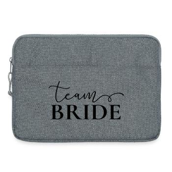 « Team Bride » , personnalisable - Sacoche pour ordinateur portable 15 pouces - gris chiné - Devant